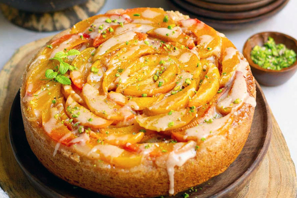 Peach Cobbler - Eggless